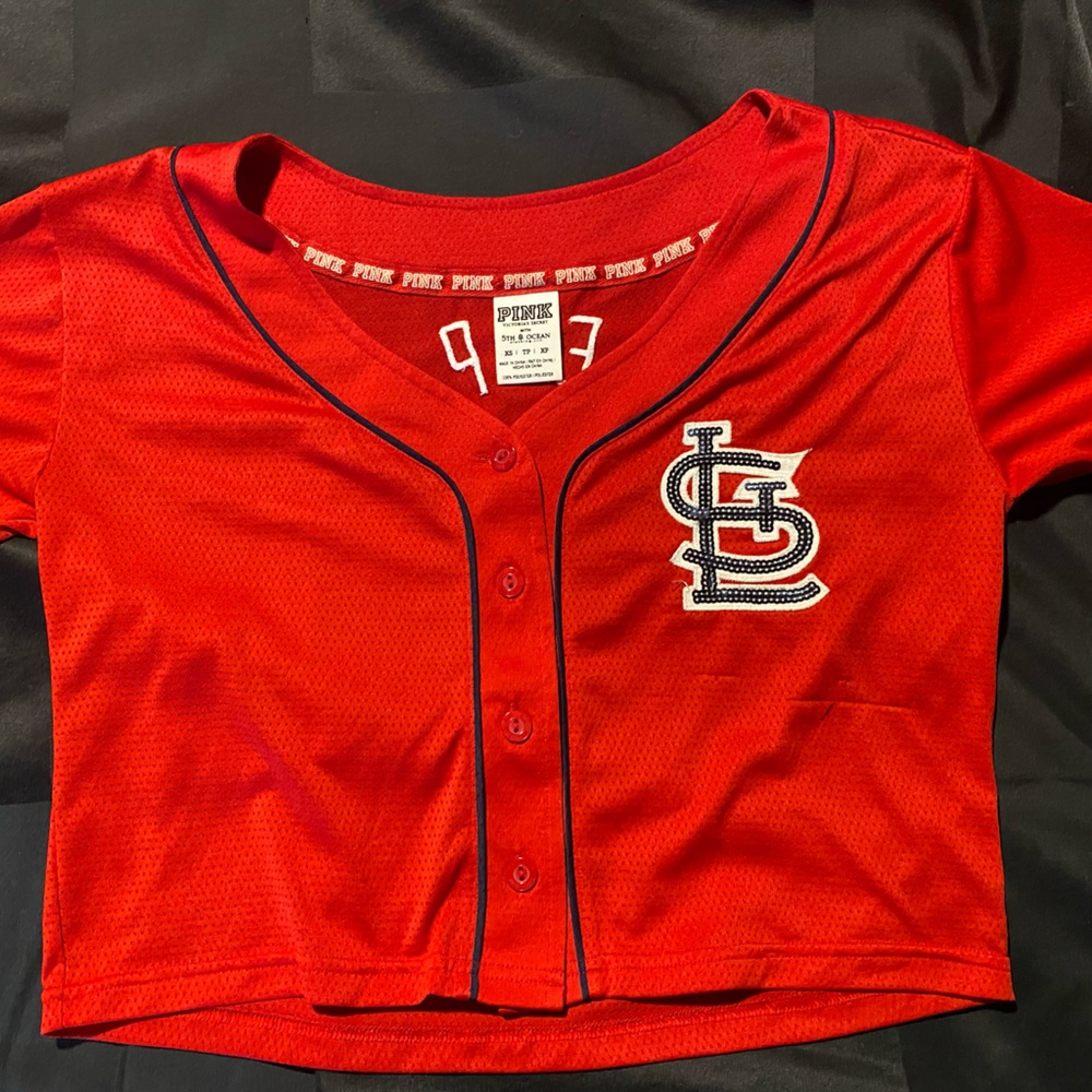 Victoria’s Secret PINK St. Louis Cardinals cropped super light weight jersey  XS
